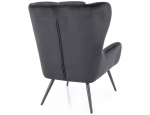 Крісло LOUIS VELVET чорний мат каркас/чорне BL.19