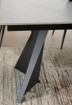 Керамический обеденный стол LACONI 160(220)*90+ 6 кресел LINEA VELVET черный/черный