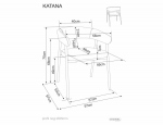 Стілець KATANA чорний каркас/беж TAP.257