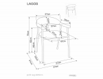 Стул LAGOS D RAVEN дуб металл/беж 24