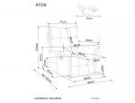 Крісло розкладне ATOS RAVEN темний беж 30