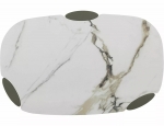 Журнальний столик ADORO B CERAMIC білий AMBER BIANCO/мідний 105*65