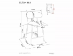 Барний стілець ELTON H-2 BREGO кашемір каркас/беж 34