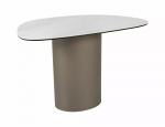 Журнальный столик BELLO B CERAMIC белый NATURE CLAUD/медный 75*50