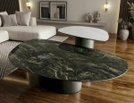 Журнальный столик BELLO B CERAMIC белый NATURE CLAUD/медный 75*50