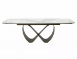 Стіл INFINITY CERAMIC 160(240)*95 білий PANDORO/мідний