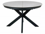 Стіл PORTO CERAMIC 120(160)*120 бежевий TAJ MAHAL/чорний