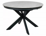 Стіл PORTO CERAMIC 120(160)*120 бежевий TAJ MAHAL/чорний