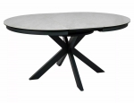 Стіл PORTO CERAMIC 120(160)*120 бежевий TAJ MAHAL/чорний