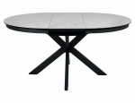 Стіл PORTO CERAMIC 120(160)*120 бежевий TAJ MAHAL/чорний