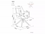 Стул GIO черный каркас/серый TAP.252
