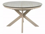 Стіл PORTO CERAMIC 120(160)*120 бежевий травертин/кашемір