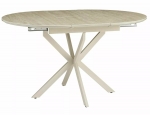Стіл GASTON CERAMIC 100(135)*100 травертин/кашемір