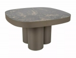 Журнальний столик STELLA B CERAMIC чорний VULCANO/мідний 75*75