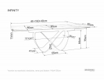 Стіл INFINITY CERAMIC 160(240)*95 бежевий TAJ MAHAL/мідний
