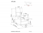 Крісло розкладне ATLAS RAVEN темний беж 30
