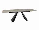 Стіл SALVADORE CERAMIC 160(240)*90 бежевий ONICE ORO/чорний мат