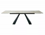 Стіл SALVADORE CERAMIC 160(240)*90 бежевий ONICE ORO/чорний мат