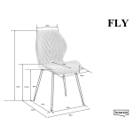 Стул FLY черный каркас/серый