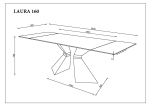 Стол LAURA CERAMIC 160(240)*90 бежевый мат/бежевый
