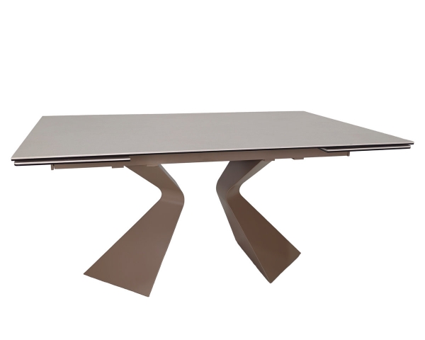 Стол LAURA CERAMIC 160(240)*90 бежевый мат/бежевый