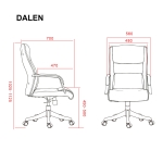 Кресло поворотное DALEN черное/хром