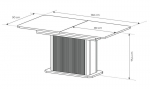Стол на одной ножке Perfect Home Lante 160–200. Стол кухонный бежевый