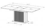 Стол на одной ножке Perfect Home Lante 160–200. Стол кухонный бежевый