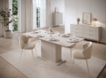 Стол на одной ножке Perfect Home Lante 160–200. Стол кухонный бежевый
