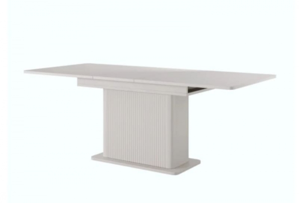 Стол на одной ножке Perfect Home Lante 160–200. Стол кухонный бежевый