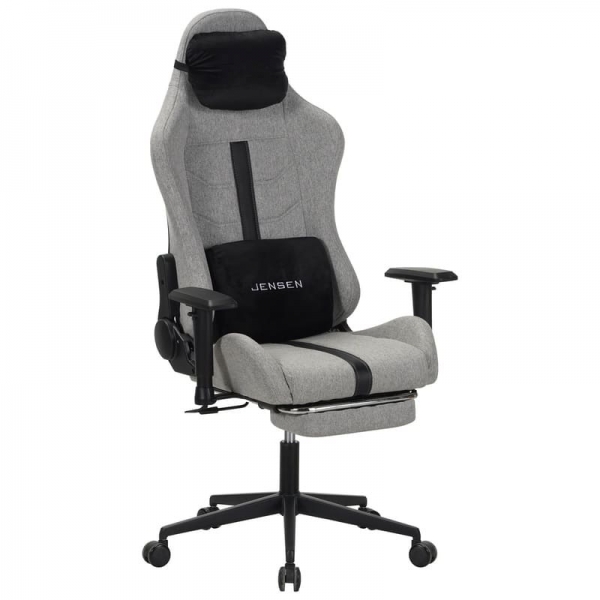 Кресло VR Racer Textile Jensen темно-серый