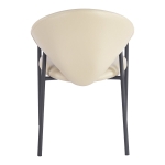 Стул IREN черный каркас/беж экокожа
