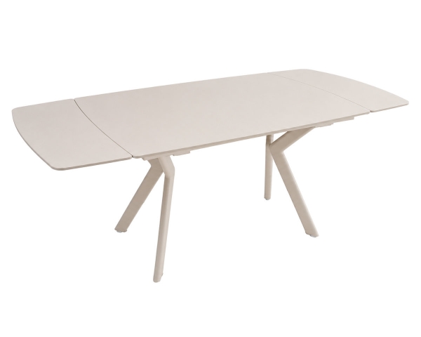 Стіл NOREEN CERAMIC 140(200)*80 білий/кашемір