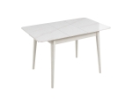 Стол TALLINN CERAMIC 90(120)*70 белый глянец/кашемир