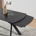 Стол NOREEN CERAMIC 140(200)*80 черный/черный