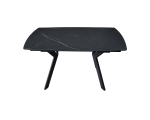Стол NOREEN CERAMIC 140(200)*80 черный/черный