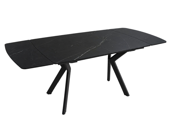Стол NOREEN CERAMIC 140(200)*80 черный/черный