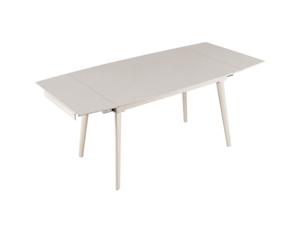 Стіл LORIAN CERAMIC 120(180)*80 білий/кашемір