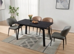 Стіл BELFORD CERAMIC 140(200)*80 чорний горіх/чорний