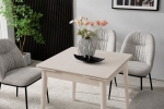 Стіл AVENTO CERAMIC 80(130)*80 білий/кашемір