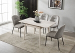Стіл AVENTO CERAMIC 80(130)*80 білий/кашемір