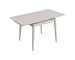 Стіл AVENTO CERAMIC 80(130)*80 білий/кашемір