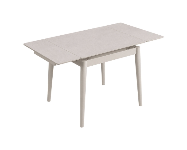 Стіл AVENTO CERAMIC 80(130)*80 білий/кашемір