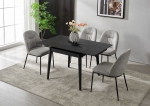 Стол AVENTO CERAMIC 80(130)*80 черный/черный