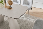 Стіл BROOKLYN CERAMIC 140(200)*80 сірий мат/кашемір