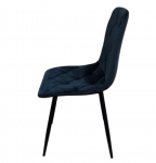 Стул велюровый PM-001 Perfect Home Україна, черный каркас/Sic Velluto 20 Black