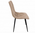 Стул велюровый PM-001 Perfect Home Україна, черный каркас/Sic Velluto 2 Beige