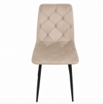 Стул велюровый PM-001 Perfect Home Україна, черный каркас/Sic Velluto 2 Beige