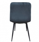 Стул велюровый PM-001 Perfect Home Україна, черный каркас/Sic Velluto 19 Graphite