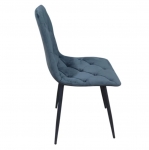 Стул велюровый PM-001 Perfect Home Україна, черный каркас/Sic Velluto 19 Graphite